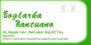 boglarka mantuano business card